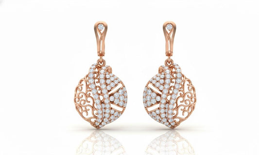 Moissanite Drop Stud Earrings | Hypoallergenic Bridal & Valentine Jewelry | Gold, Rose Gold, Silver