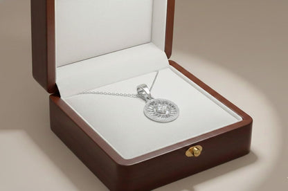Moissanite Sunburst Pendant Necklace | Hypoallergenic | Gold, Rose Gold, Silver