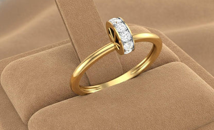 Dainty Moissanite Band Ring | Minimal Stackable Ring in Gold, Rose Gold & Silver | Hypoallergenic Promise & Engagement Gift