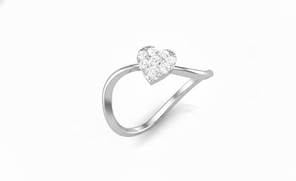 Heart Moissanite Ring – Dainty Love Ring | Hypoallergenic, Nickel-Free | Valentine Gift for Her | Riora