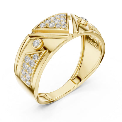 Riora luxury moissanite statement gold cocktail ring with bold design, perfect for bridal, birthday, or special occasions.