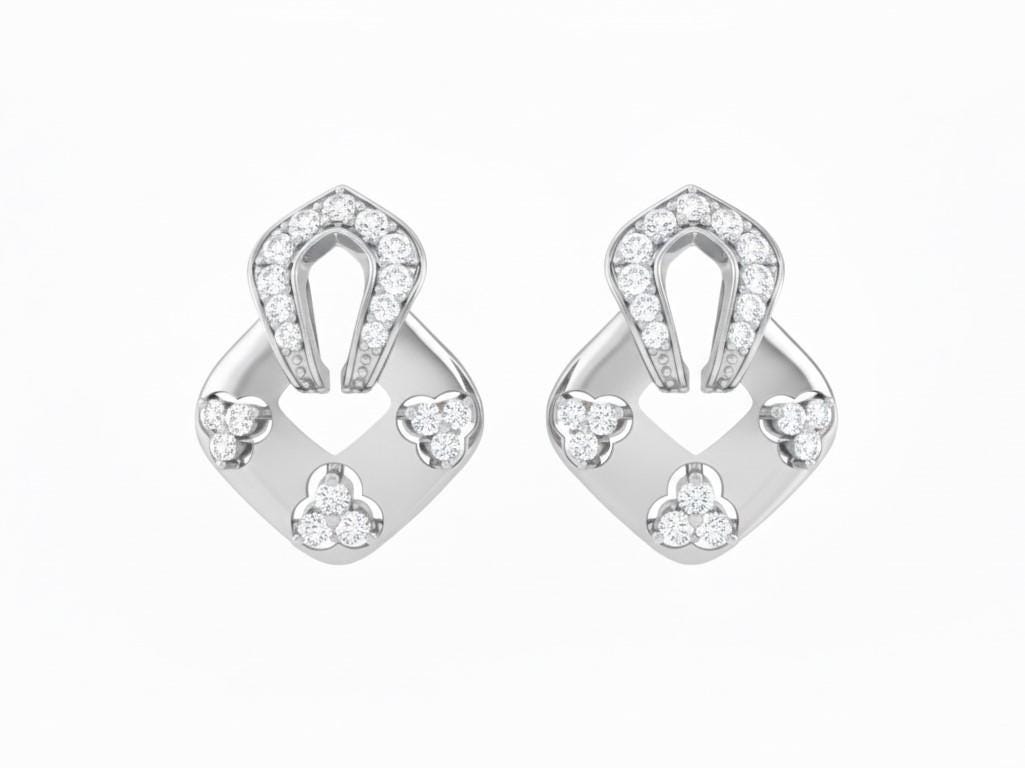 Riora moissanite stud earrings in gold, rose, and silver with diamond-like sparkle, hypoallergenic and nickel-free for elegant wear