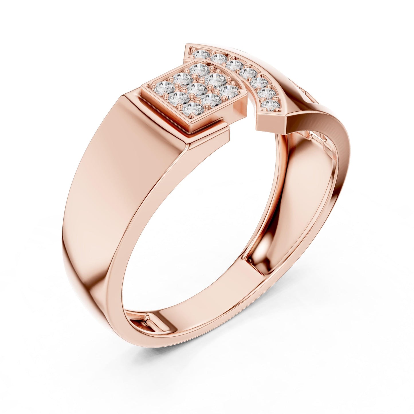 Luxury CZ Wide Band Statement Ring for Women | Gold, Rose Gold & Silver | Sizes 5–11 | Engagement Gift