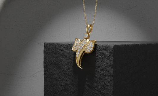Moissanite Elephant Pendant Necklace | Hypoallergenic Lucky Charm | Gold, Rose Gold, Silver