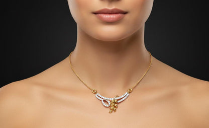 Moissanite Leaf Pendant Necklace | Gold, Rose Gold & Silver | Diamond Look Gift for Her
