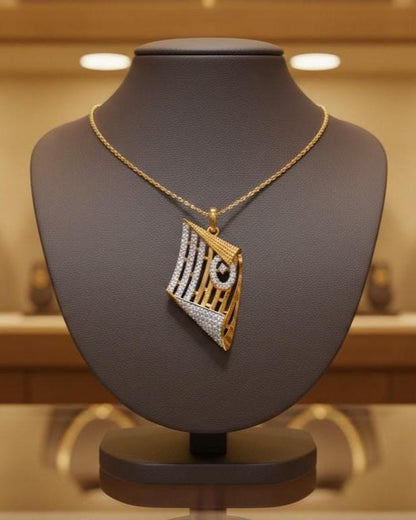 Geometric Pendant Jewelry Moissanite Hypoallergenic Necklace Modern Luxury Chain