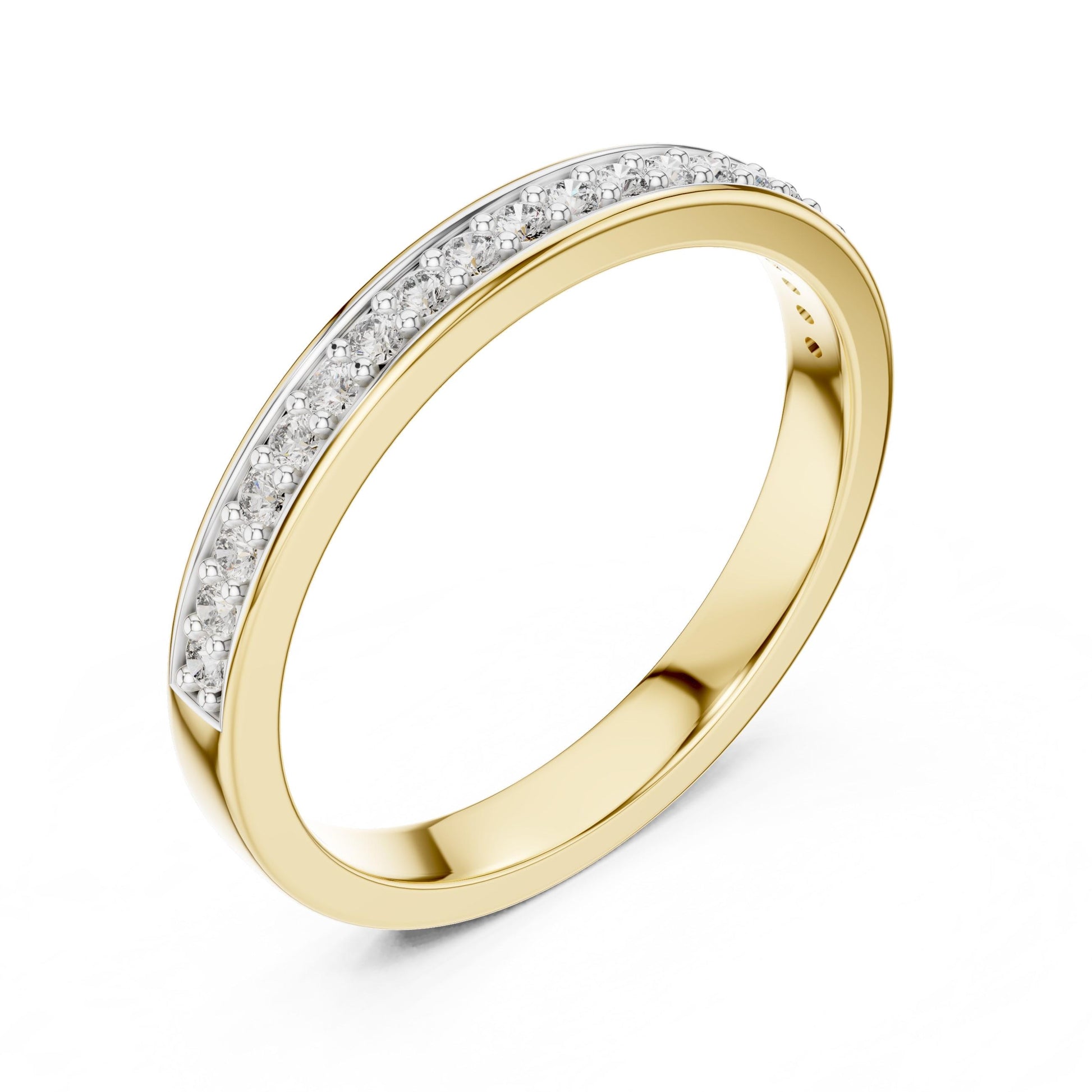 Riora moissanite diamond wedding band, minimalist stackable ring with dainty, thin design for bridal, promise, or anniversary gift