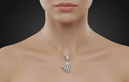 Pendant Necklace | Hypoallergenic Diamond Alternative, Bridal Jewelry