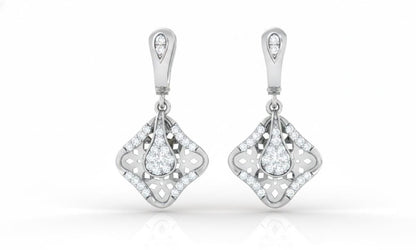 Moissanite Stud Dangle Earrings | Hypoallergenic | Gold, Rose Gold & Silver | Riora