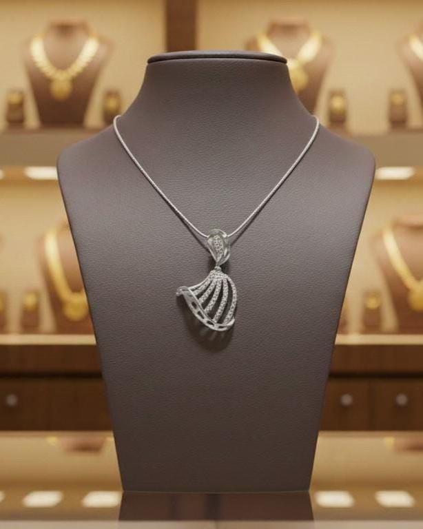 Pendant Necklace | Hypoallergenic Diamond Alternative, Bridal Jewelry