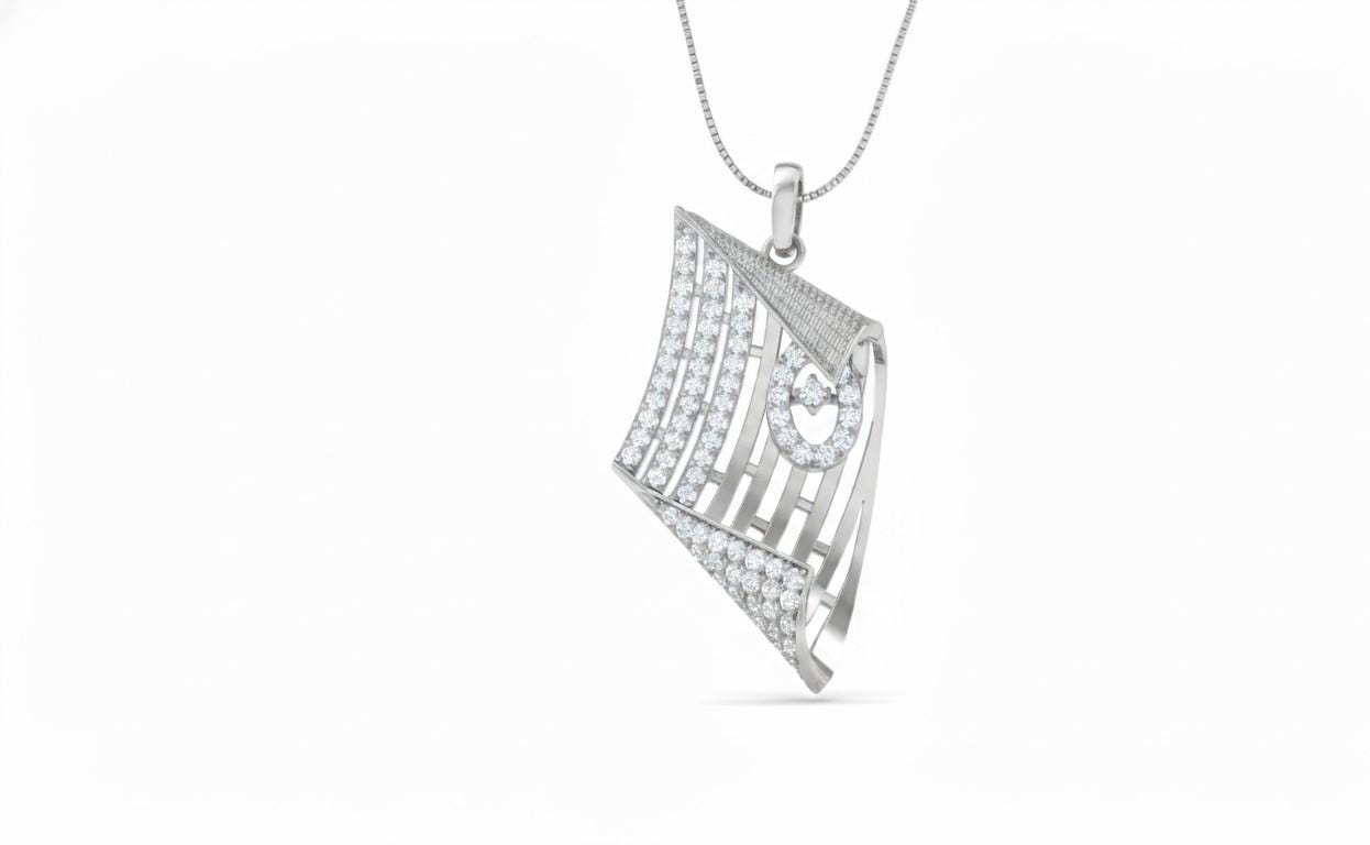 Geometric Pendant Jewelry Moissanite Hypoallergenic Necklace Modern Luxury Chain
