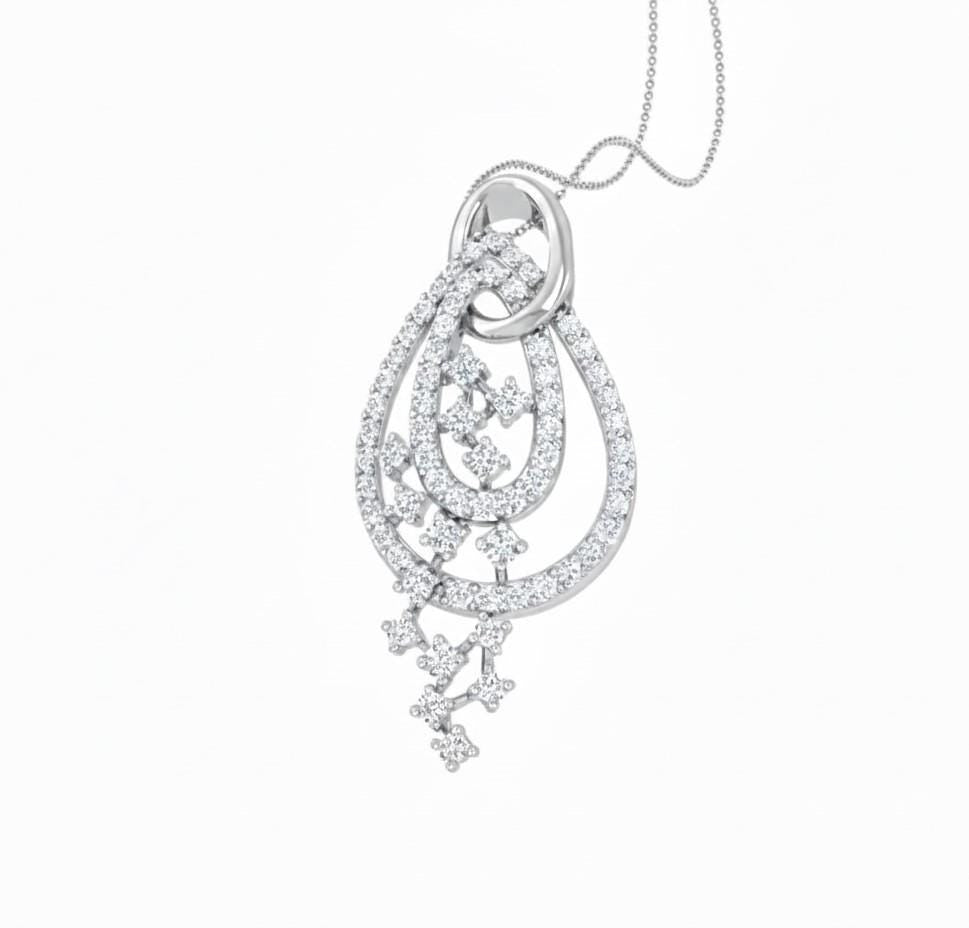 Riora moissanite teardrop pendant necklace in gold, rose gold, and silver with elegant design, hypoallergenic bridal jewelry for special occasions