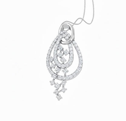 Riora moissanite teardrop pendant necklace in gold, rose gold, and silver with elegant design, hypoallergenic bridal jewelry for special occasions