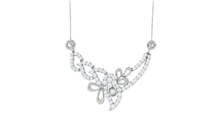 Riora elegant moissanite diamond butterfly necklace in gold rose with dainty pendant, perfect bridal jewelry gift for women