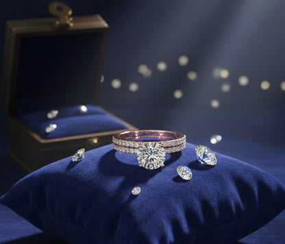 Elegant CZ Engagement Ring | Gold, Rose Gold & Silver | Bridal Promise Ring