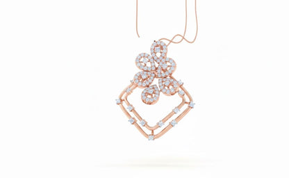 Moissanite Clover Pendant Necklace | Rose Gold & Silver, Hypoallergenic