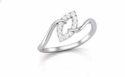 Interlocking Heart Moissanite Ring | Gold, Rose Gold & Silver | Hypoallergenic Promise Ring