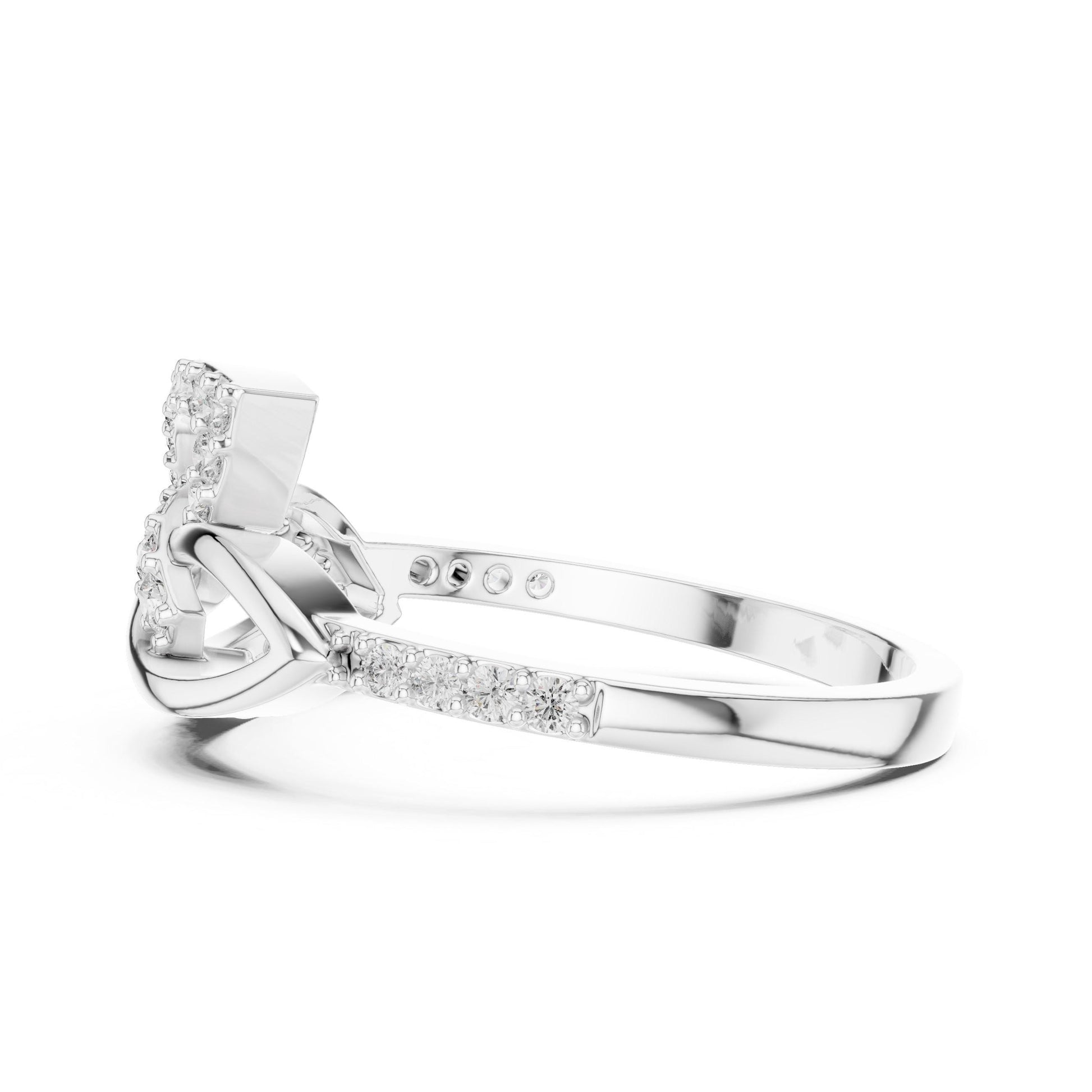 Riora elegant interlocking moissanite diamond ring for women, minimalist infinity stackable promise ring, perfect for anniversaries.