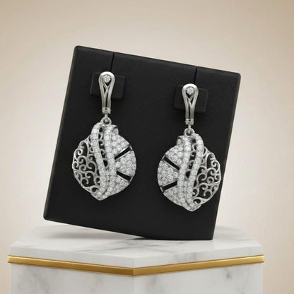 Moissanite Drop Stud Earrings | Hypoallergenic Bridal & Valentine Jewelry | Gold, Rose Gold, Silver