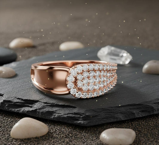 Luxury CZ Statement Ring | Gold, Rose Gold & Silver | Bridal, Anniversary & Everyday Jewelry