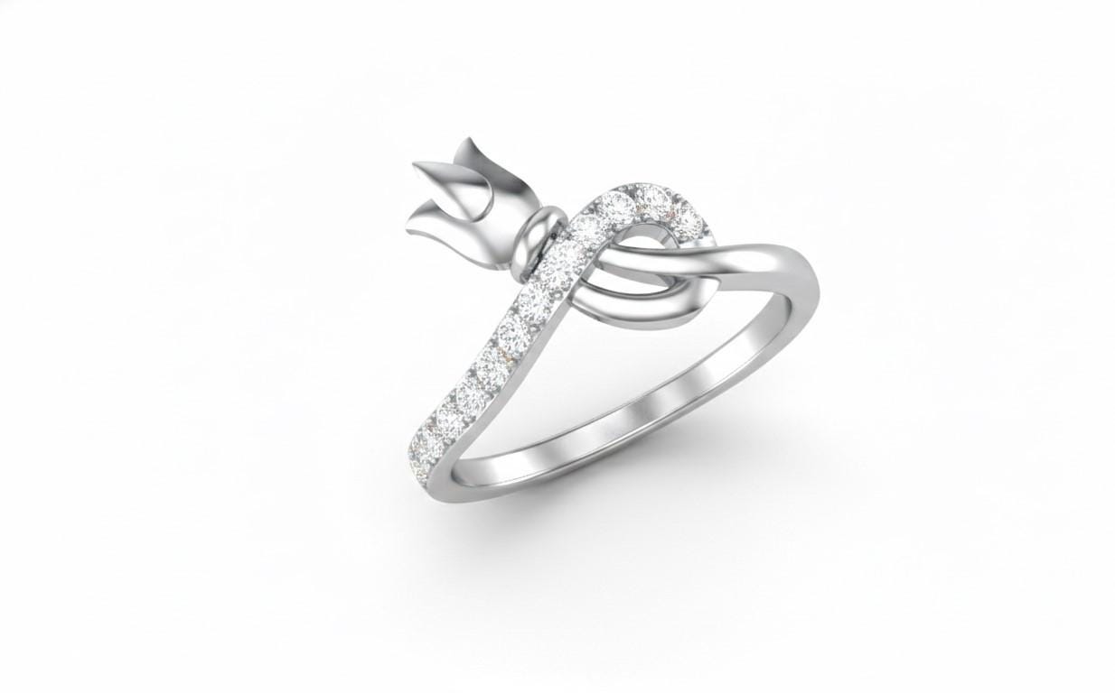 Lotus Infinity Moissanite Ring | Hypoallergenic Promise Ring | Valentine Gift for Her