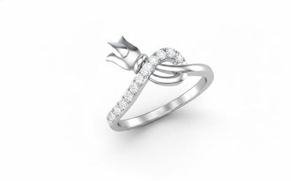 Lotus Infinity Moissanite Ring | Hypoallergenic Promise Ring | Valentine Gift for Her