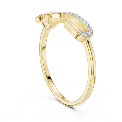 Riora Butterfly Moissanite ring featuring a dainty open band design with pavé diamonds in gold, rose, and silver finishes.