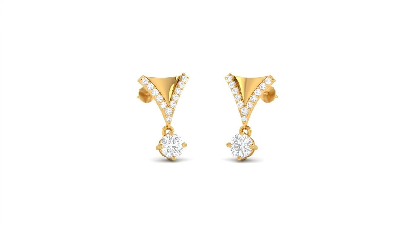 Riora Moissanite diamond necklace and earrings set with rose pendant, minimalist and luxurious bridal jewelry for women.