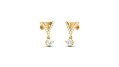 Riora Moissanite diamond necklace and earrings set with rose pendant, minimalist and luxurious bridal jewelry for women.