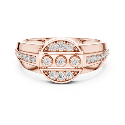 Riora luxury moissanite diamond statement ring in gold and silver, bold cocktail style jewelry for bridal or anniversary occasions
