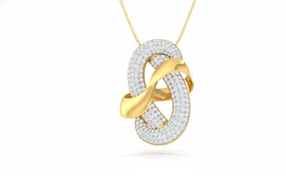Moissanite Infinity Pendant  Adjustable Chain, Elegant Necklace  Gift
