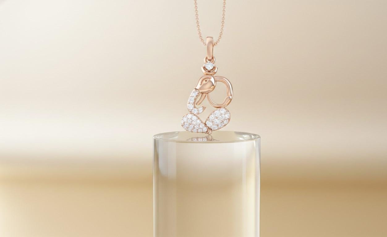 Moissanite Heart Pendant Necklace | Hypoallergenic | Gold, Rose Gold, Silver
