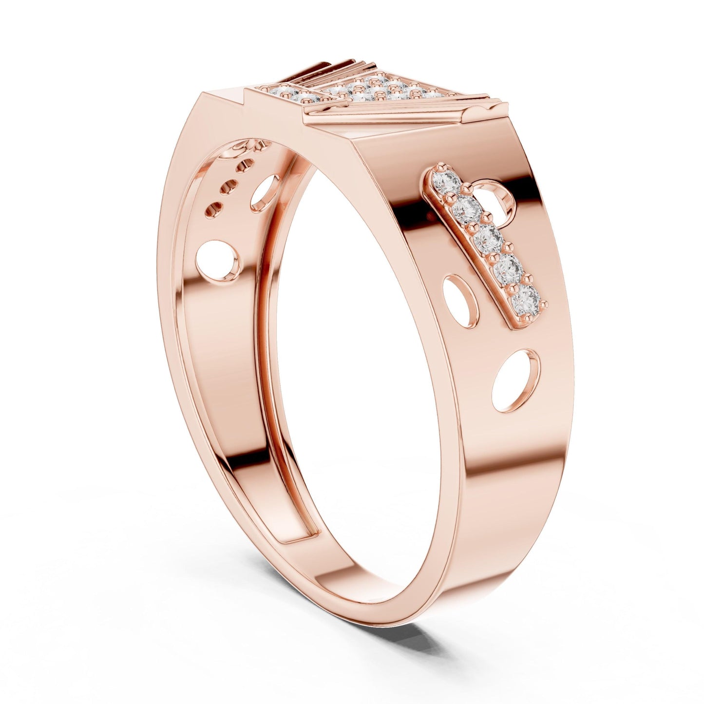 Riora luxury moissanite diamond statement ring for women, gold engagement band with intricate bridal jewelry design.