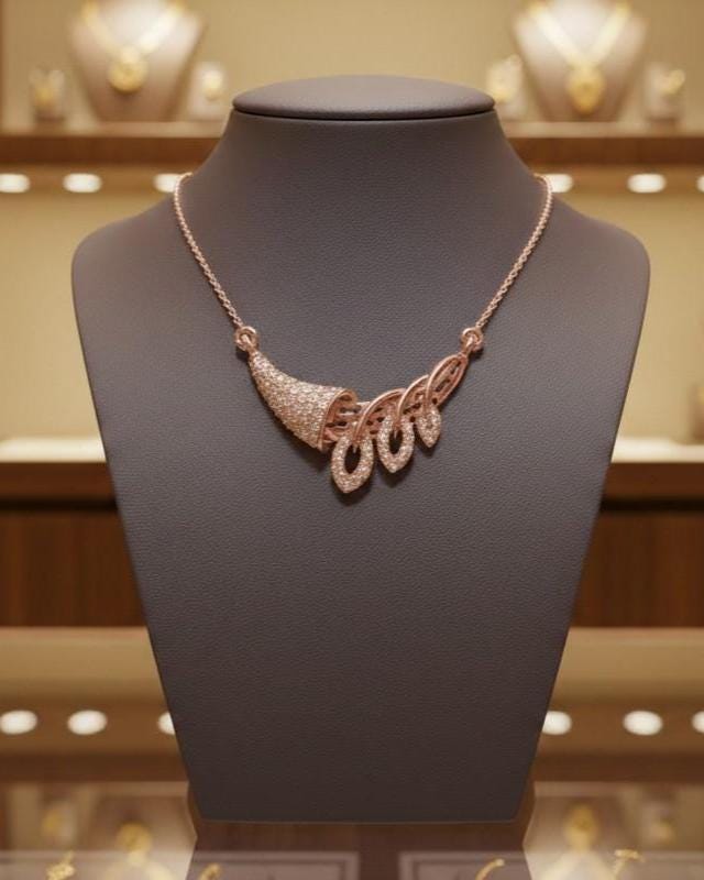 Riora luxury rose silver horn pendant necklace featuring a minimalist boho design, dainty jewelry for women.