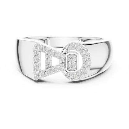 Riora luxury moissanite diamond statement ring in gold rose with intricate design, perfect for bridal, cocktail, or party jewelry.