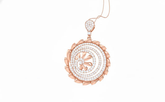 Moissanite Spiral Pendant Necklace, Gold Rose Gold Silver, Hypoallergenic Statement  Gift for Her Valentine