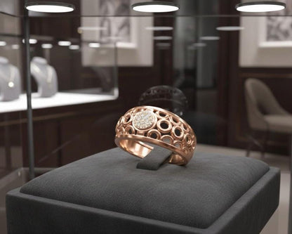 Moissanite Knot Ring | Intertwined Circle Promise Ring | Gold, Rose Gold & Silver | Hypoallergenic