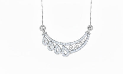 Riora luxury moissanite teardrop necklace with rose gold pendant, elegant bridal jewelry for weddings and special occasions