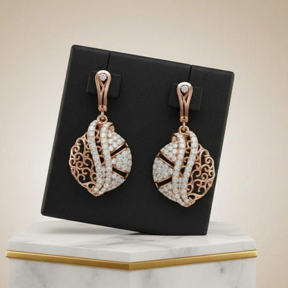Moissanite Drop Stud Earrings | Hypoallergenic Bridal & Valentine Jewelry | Gold, Rose Gold, Silver