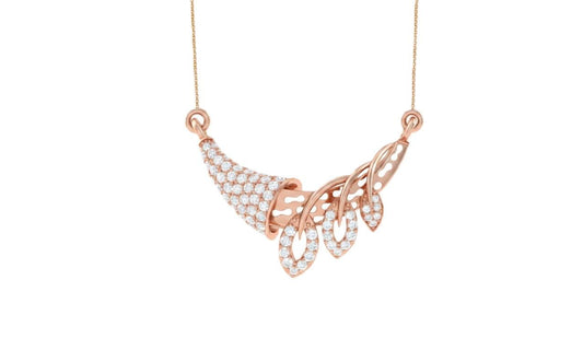 Rose silver horn pendant necklace by Riora featuring a minimalist boho style, perfect dainty jewelry for women.