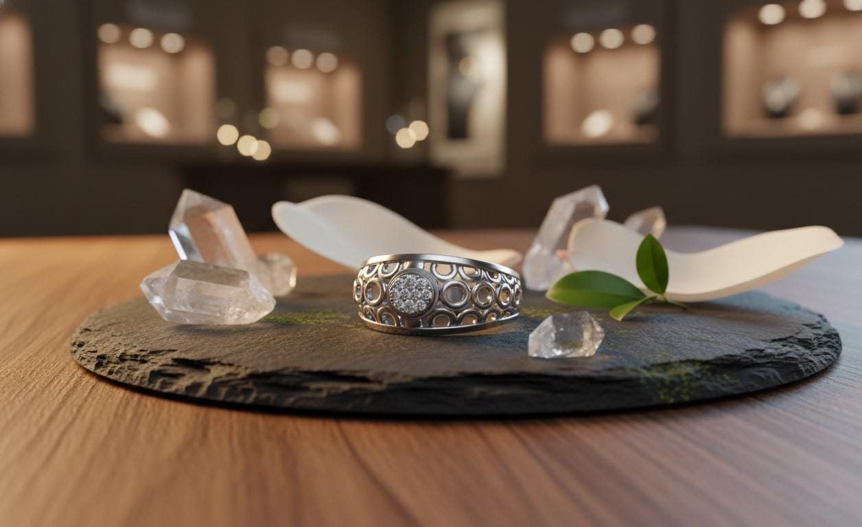 Moissanite Knot Ring | Intertwined Circle Promise Ring | Gold, Rose Gold & Silver | Hypoallergenic