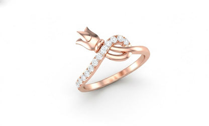 Lotus Infinity Moissanite Ring | Hypoallergenic Promise Ring | Valentine Gift for Her