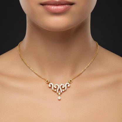 Moissanite Pendant Necklace | Non-Allergenic Bridal Jewelry