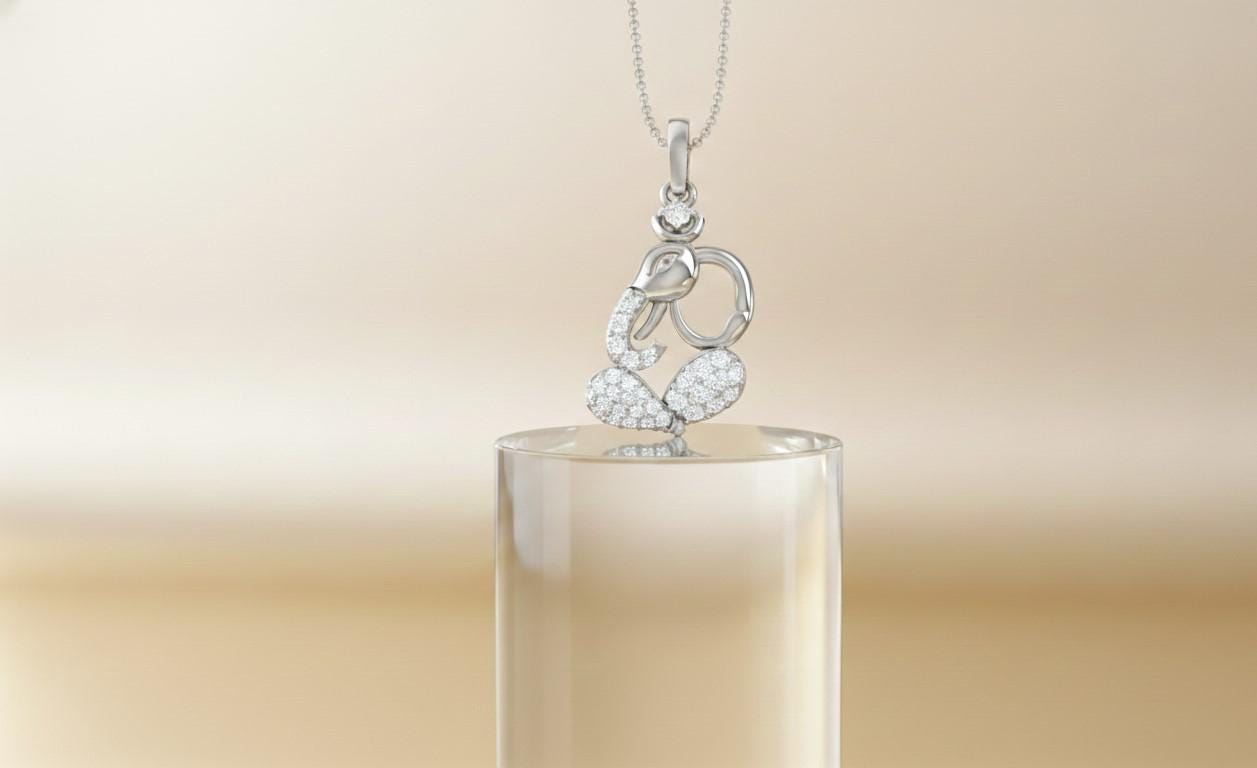Moissanite Heart Pendant Necklace | Hypoallergenic | Gold, Rose Gold, Silver