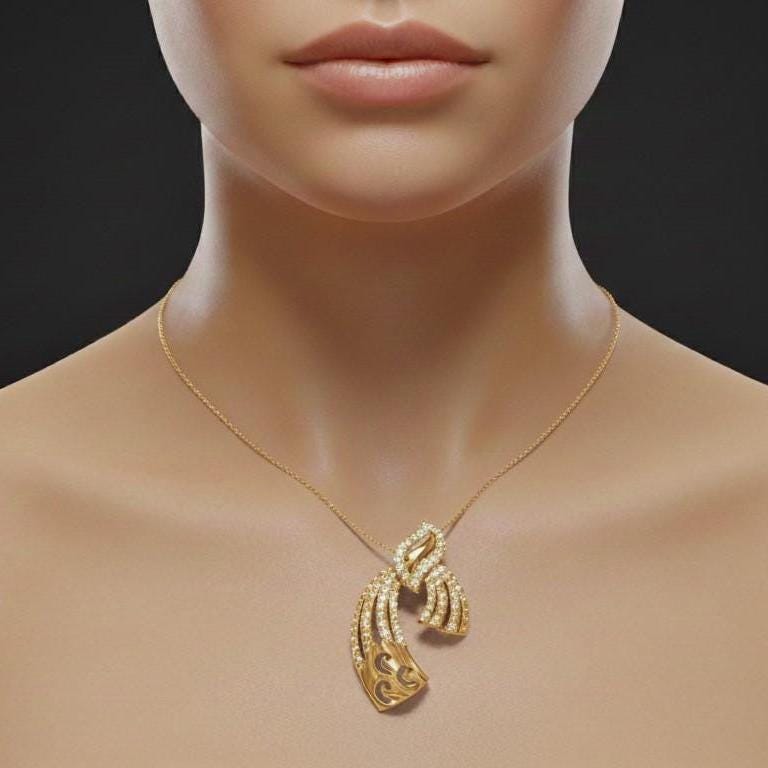 Moissanite Celestial Pendant Necklace | Hypoallergenic Adjustable Chain | Gold, Rose Gold, Silver